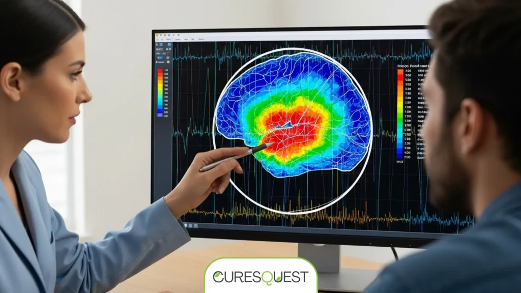 QEEG brain mapping analysis for personalized neurofeedback treatment.